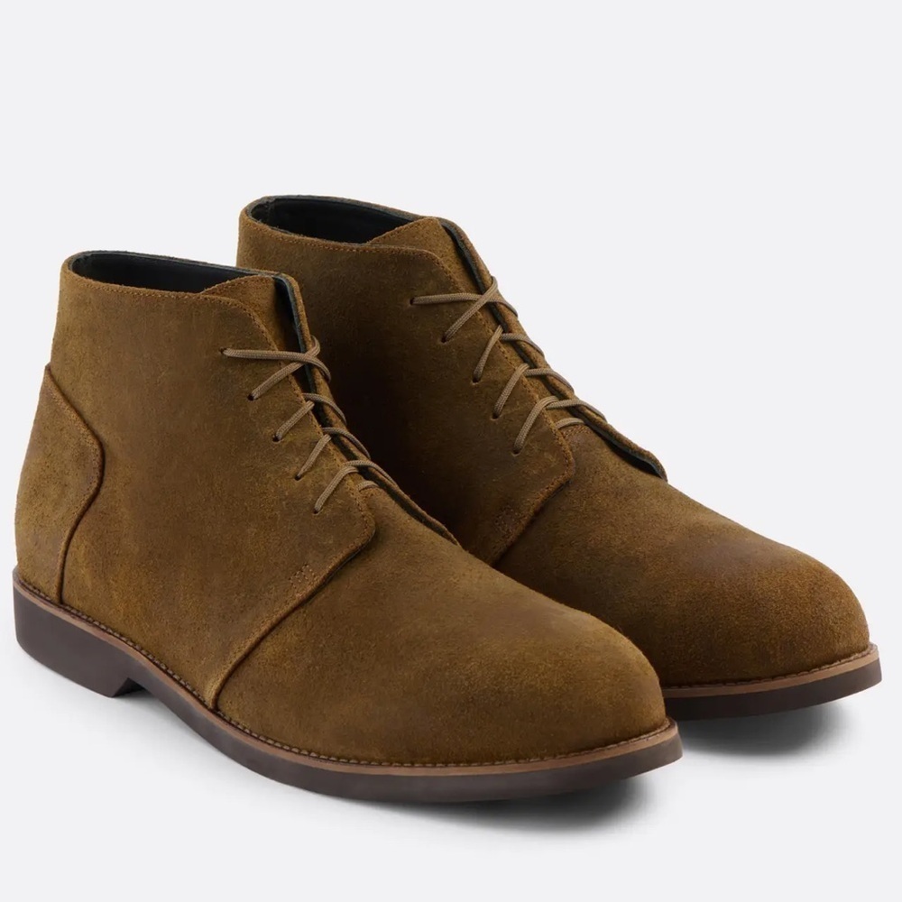 Nisolo Everyday Chukka Waterproof Waxed Brown  Leather Boots Size 9